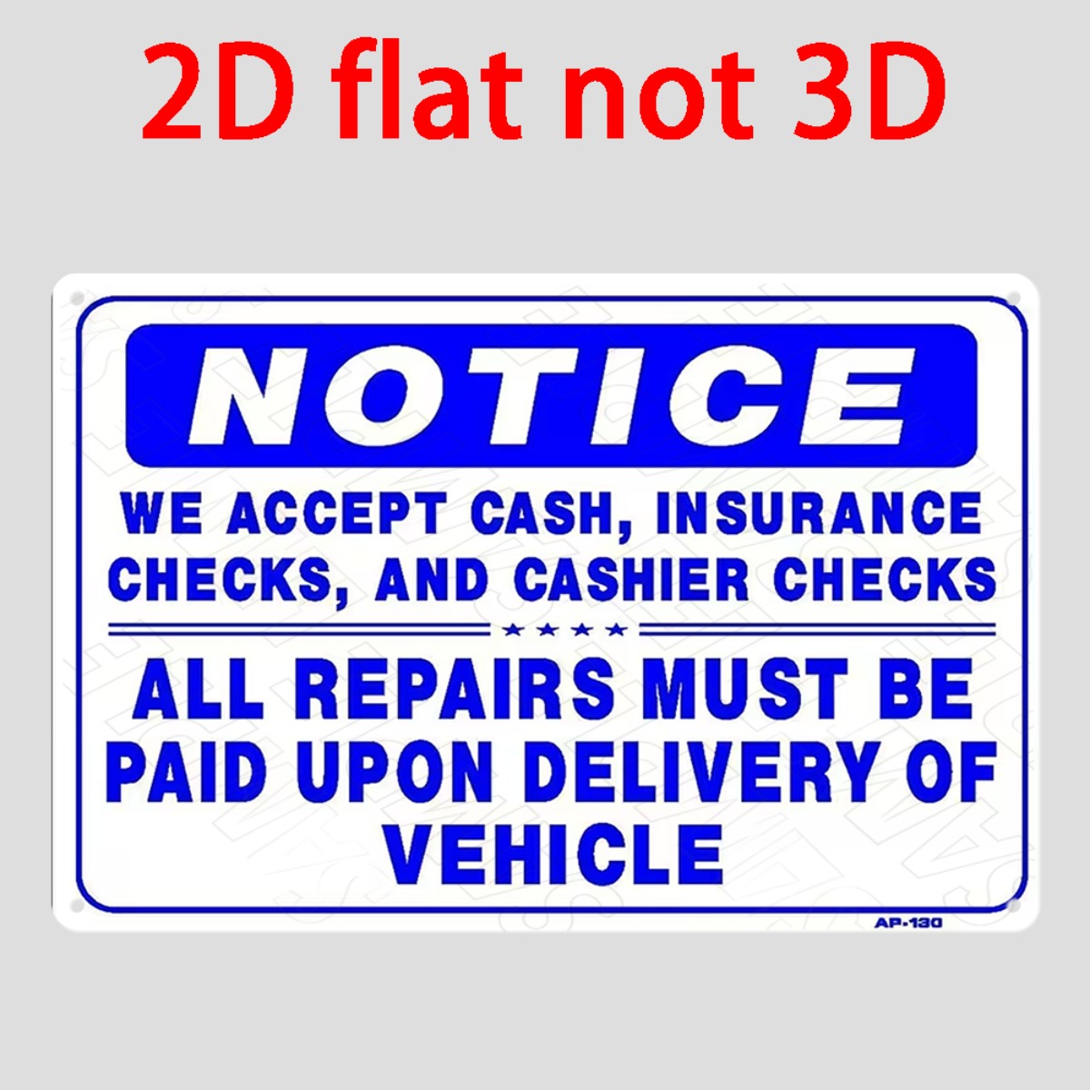 Papan Tanda Dinding Logam 2D N - Auto Repair Shop Insurance ulasan dan harga