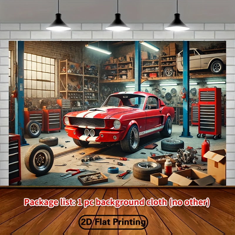 Latar Belakang Bengkel Mobil K - Auto Repair Shop Background ulasan dan harga