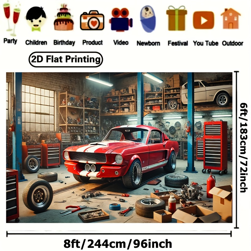 Latar Belakang Bengkel Mobil K - Auto Repair Shop Background ulasan dan harga