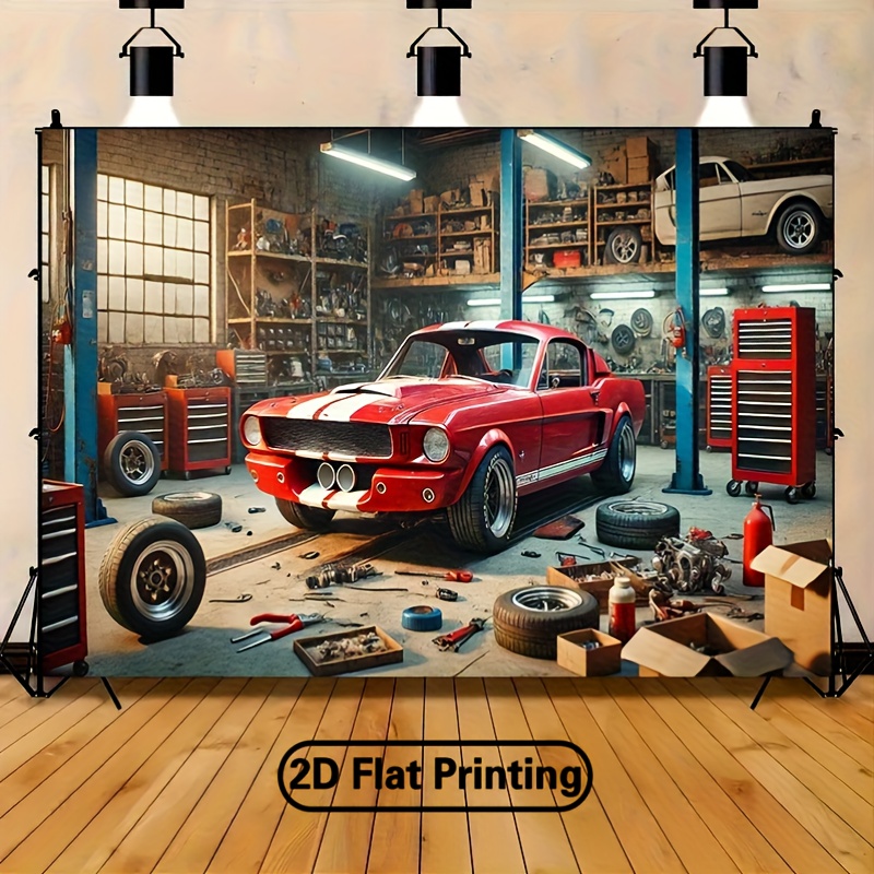 Latar Belakang Bengkel Mobil K - Auto Repair Shop Background ulasan dan harga