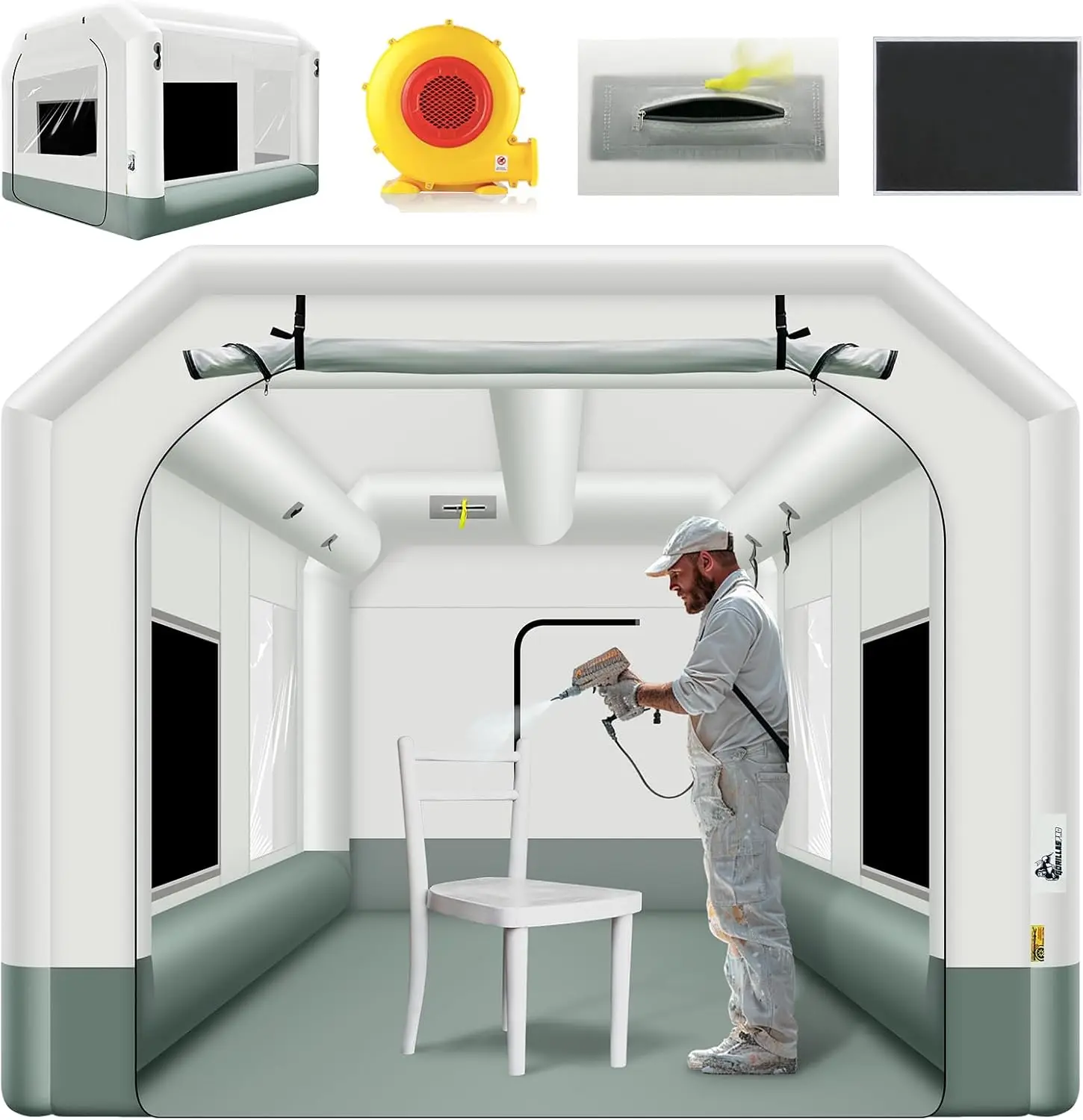 Tenda Cat Tiup 13x10x8Ft denga - Inflatable Paint Booth ulasan dan harga