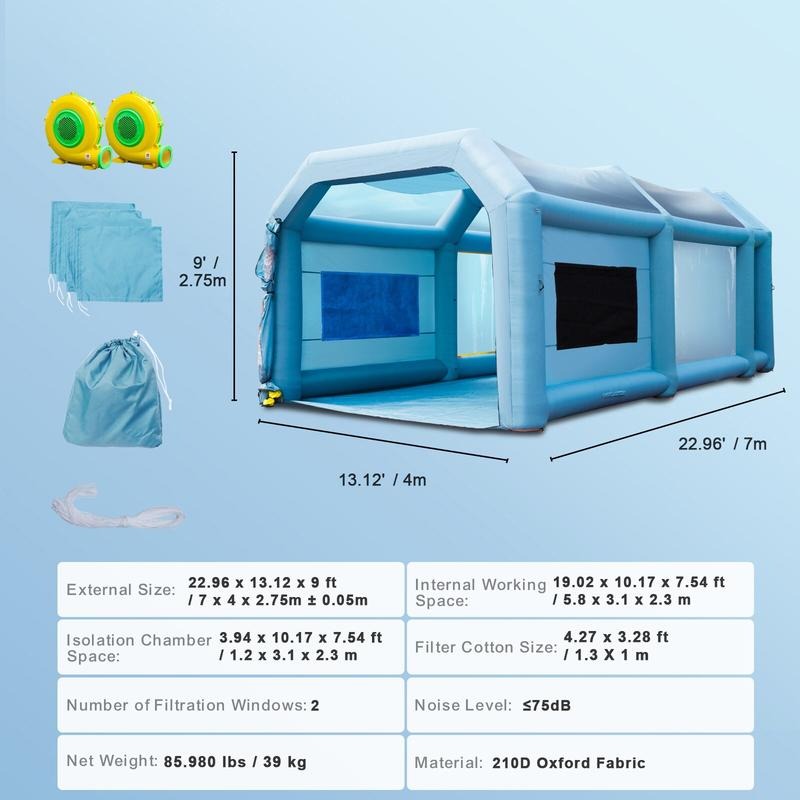 Bilik Cat Tiup, Bilik Semprot  - Inflatable Paint Booth ulasan dan harga